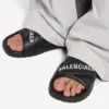 Sportliche Pool-Sandalen für Herren in Schwarz/Weiss