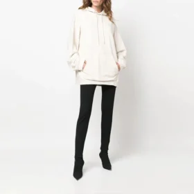 Sportlicher Oversize-Hoodie mit Kordelzug «Weiss» 600583TLVA19080