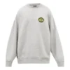 Sportlicher Rundhalspullover mit B-Crest-Logo «Grey» 671125TLV601300