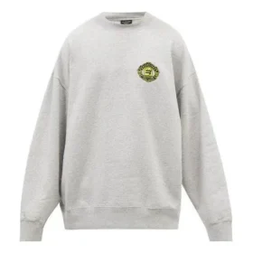 Sportlicher Rundhalspullover mit B-Crest-Logo «Grey» 671125TLV601300