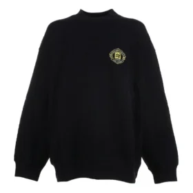 Sporty B Crest Logo Rundhalspullover «Schwarz» 671125TLV60-1000