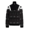 Sporty B Half Zip Track Mix Jacquard-Strickpullover «Black Grey» 675289T16171240