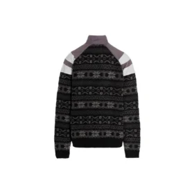 Sporty B Half Zip Track Mix Jacquard-Strickpullover «Black Grey» 675289T16171240