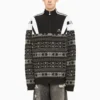 Sporty B Half Zip Track Mix Jacquard-Strickpullover «Black Grey» 675289T16171240
