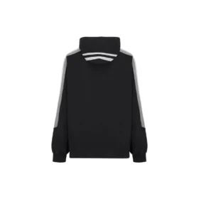 Sporty B Striped Sleeve Hoodie Oversized «Black White» 704023TMVG23869