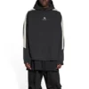 Sporty B Striped Sleeve Hoodie Oversized «Black White» 704023TMVG23869