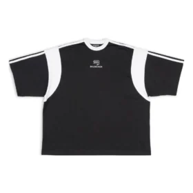 Sporty B T-Shirt Boxy Fit «Black White» 699182TMVC41070
