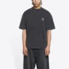 Sporty B T-Shirt in mittlerer Passform «Washed Black» 612966TLV991070