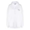 SS21 Baumwoll-Hoodie mit kleinem Label-Logo, weiss 578135TJV859040