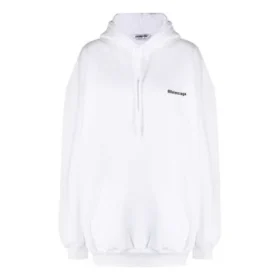 SS21 Baumwoll-Hoodie mit kleinem Label-Logo, weiss 578135TJV859040