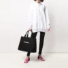 SS21 Baumwoll-Hoodie mit kleinem Label-Logo, weiss 578135TJV859040