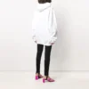 SS21 Baumwoll-Hoodie mit kleinem Label-Logo, weiss 578135TJV859040