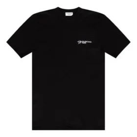 SS21 Besticktes Kurzarm-Shirt, schwarz 641655TKV861070