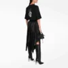 SS21 Drip Peace T-Shirt mit grossem Aufdruck, weite Passform, schwarz 641655TKVA11012