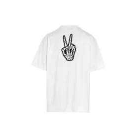 SS21 Drip Peace, weite Passform, Smile-Aufdruck, Casual, GS, weiss 641675TKVA18639