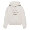 SS21 Fashion Week – geschrumpftes Kapuzen-Sweatshirt, grau 657683TKV852984