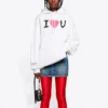 SS21 Hoodie mit Aufdruck, weiss 578135TJVL69040