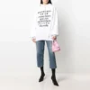 SS21 Hoodie mit Logo-Aufdruck, weiss 641529TJVI69040