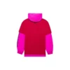 SS21 Kapuzen-Langarm-Unisex-Pullover mit Stoffzusätzen, rosa-rot, 657037TKV826295