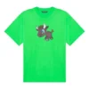 SS21 Kurzarm-Unisex-T-Shirt mit kleinem Cartoon-Print, grün 612966TJVM93302