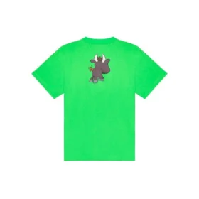 SS21 Kurzarm-Unisex-T-Shirt mit kleinem Cartoon-Print, grün 612966TJVM93302