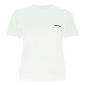 SS21 Logo-T-Shirt mit Rundhalsausschnitt und kurzen Ärmeln, weiss 612964TJV879040