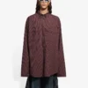 SS21 Oversize-Karoshirt mit langen Ärmeln, braun 658806TKM366100