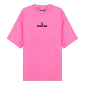 SS21 Stickerei Rundhalsausschnitt Rosa 641532TJVA95764