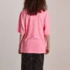 SS21 Stickerei Rundhalsausschnitt Rosa 641532TJVA95764