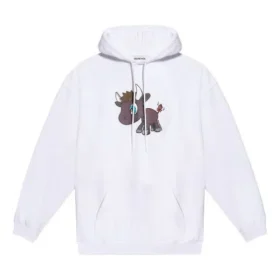 SS21 Unisex-Modell mit kleinem Cartoon-Print, weiss 578135TJVE69000
