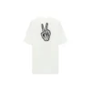 SS21 Weisses, locker sitzendes Kurzarm-T-Shirt mit Smiley-Aufdruck 641655TKVA18639