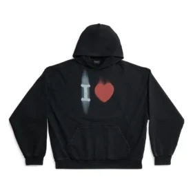SS23 I love Balenciaga Hoodie «Schwarz» 742603TOVH59034