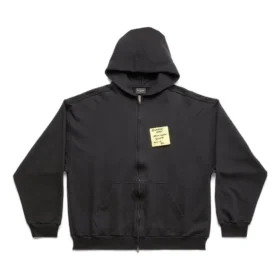 Sticky Note Zip-Up-Hoodie, Medium Fit «Black Faded» 744457TOVD31055