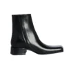 Stiefel mit eckiger Spitze «Schwarzes Leder» 678108WBC301000
