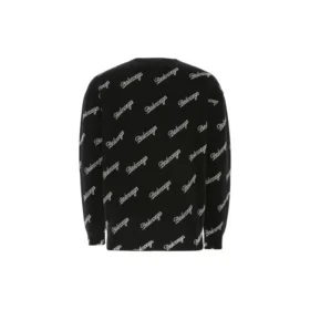 Strickpullover mit durchgehendem Schriftzug-Logo «Schwarz» 646493T41121070