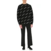 Strickpullover mit durchgehendem Schriftzug-Logo «Schwarz» 646493T41121070