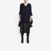 Strickpullover mit V-Ausschnitt und Destroyed-Look «Navy» 696091T16420414