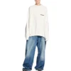 Strike 1917 Oversize-Pullover mit Rundhalsausschnitt «Weiss» 699242TMVH29800