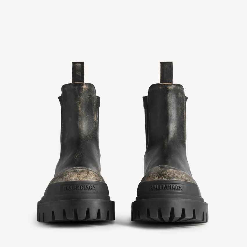 Strike Chelsea-Stiefel für Herren in Schwarz/Beige Strike Chelsea-Stiefel für Herren in Schwarz/Beige