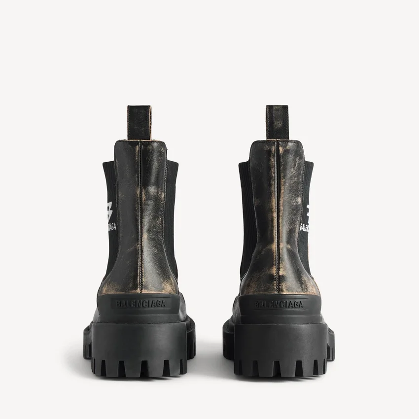 Strike Chelsea-Stiefel für Herren in Schwarz/Beige Strike Chelsea-Stiefel für Herren in Schwarz/Beige