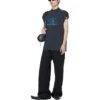 Surfer-T-Shirt ohne Ärmel «Black Blue» 767844TPVM31412