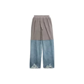 Sweathose mit Aufnähern «Grey Indigo» 745264TNW014012