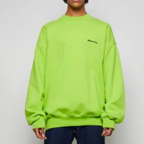 Sweatshirt mit Kontrastlogo «Lime» 671125TKVB57072