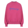 Sweatshirt mit Rundhalsausschnitt und Schriftzug-Logo «Dark Fuchsia» 697869TMVB50507