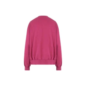 Sweatshirt mit Rundhalsausschnitt und Schriftzug-Logo «Dark Fuchsia» 697869TMVB50507