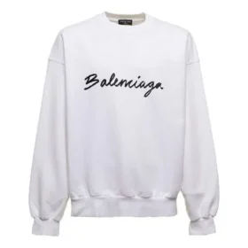 Sweatshirt mit Rundhalsausschnitt und Schriftzug-Logo «Weiss» 697869TMVB59040