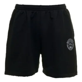 Sweatshorts mit Logo, gebürstet «Washed Black» 676137TMVA39034