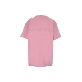T-Shirt mit Alphabet-Logo-Aufdruck, locker sitzend, kurzärmelig «Pink» 612965TIVG55700