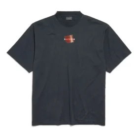 T-Shirt mit Balenciaga-Aufdruck am Rücken «Schwarz» 764235TSVG28737