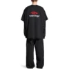 T-Shirt mit doppeltem Vorderverschluss «Washed Black» 791615TQVQ61021